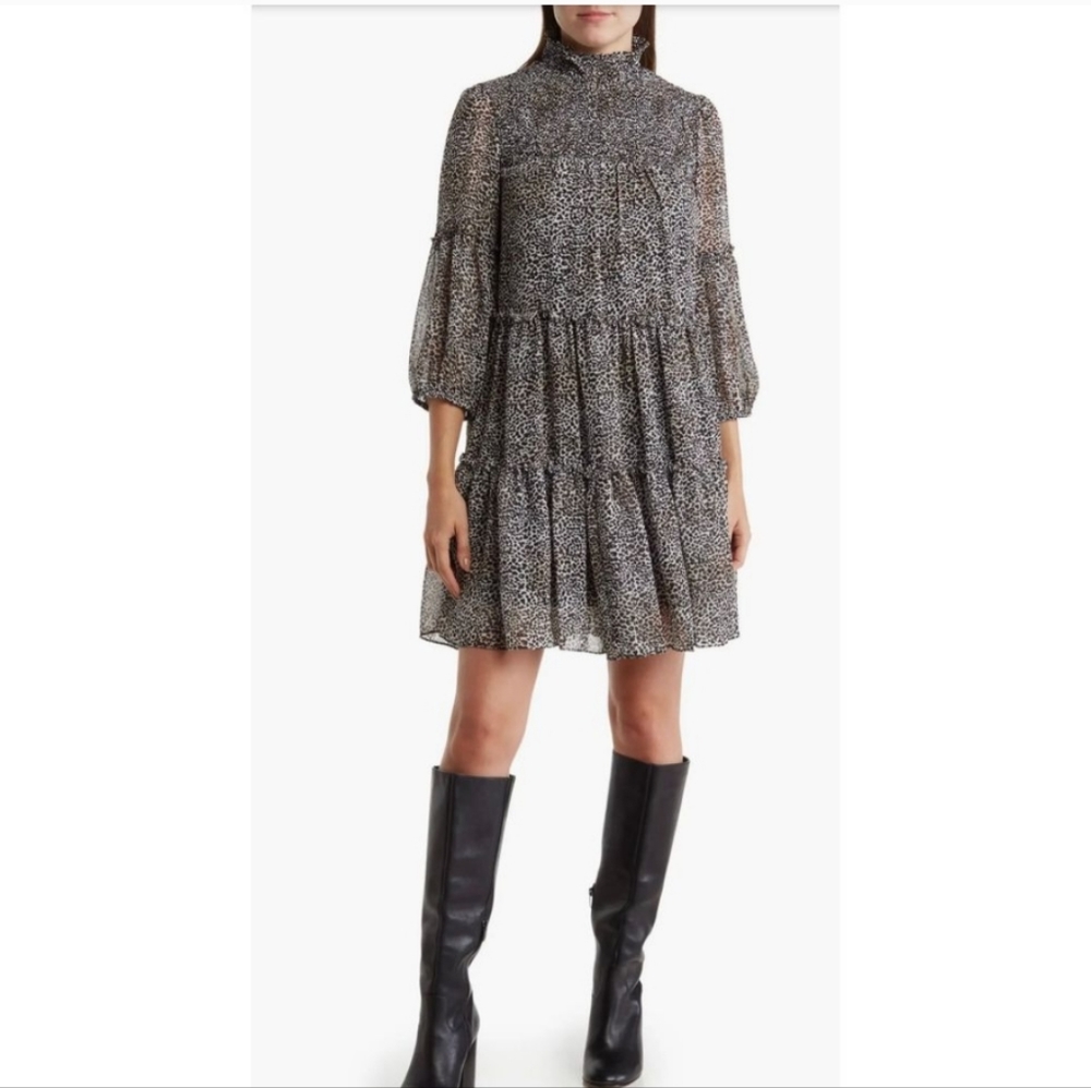 Taylor Leopard Print Dress
